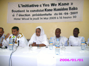 Soutien au candidat Kane Hamidou Baba « Yes we Kane »