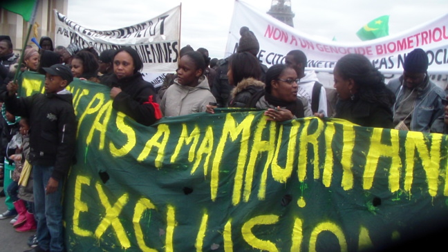 Manifestation de la Diaspora Mauritanienne et l'OTMF le samedi 22 février 2014 à Paris