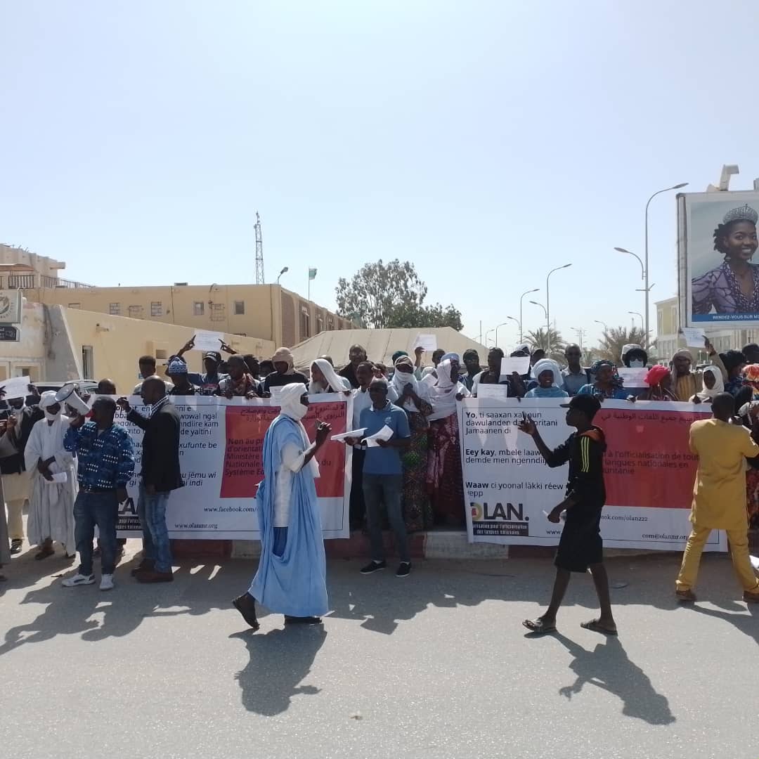 Loi d’orientation : OLAN proteste devant le MERSE